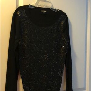 Express size small sweater w sequins
